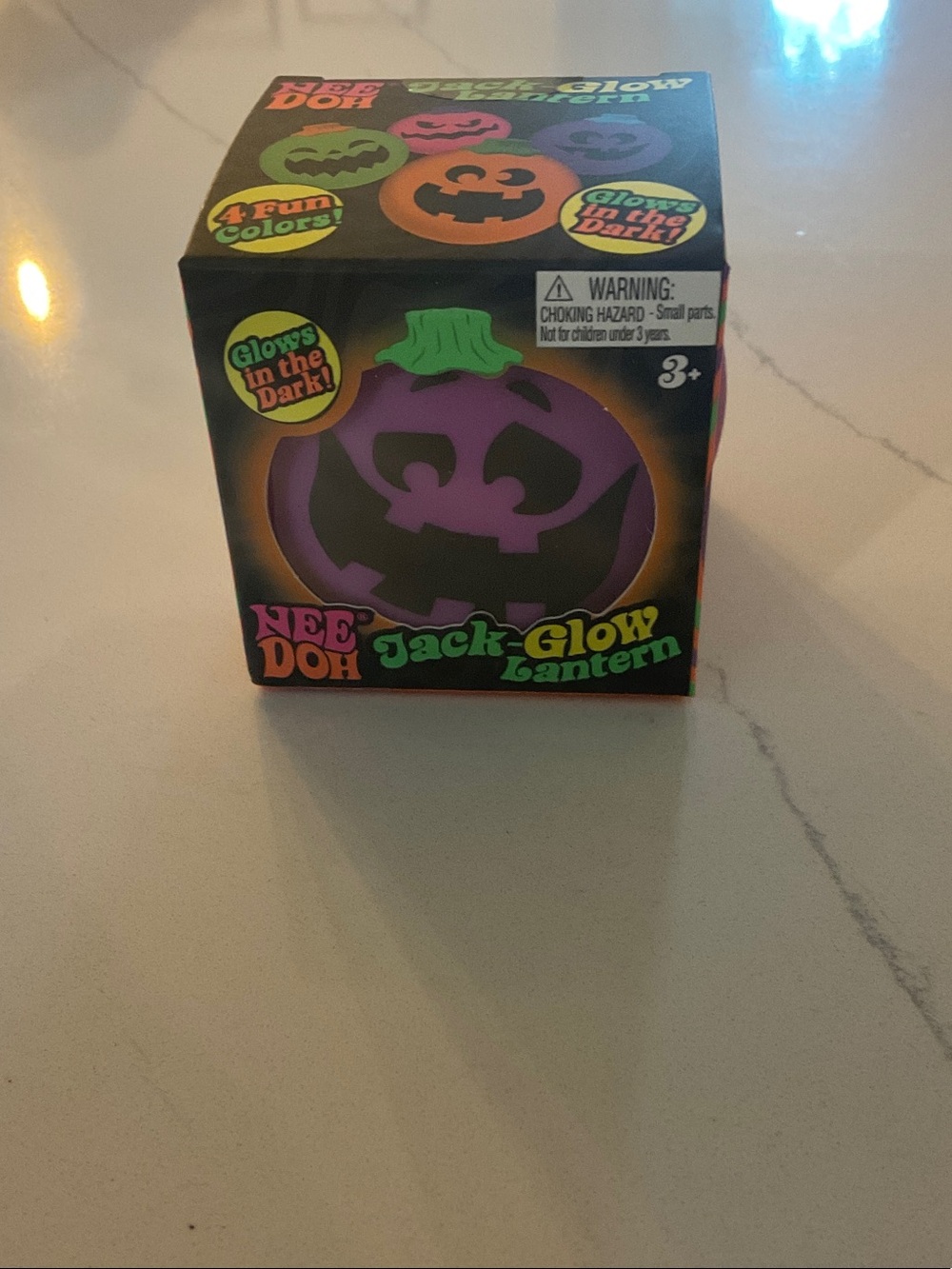 Nee Doh Jack-Glow Lantern – Purple Glow in the dark squishie